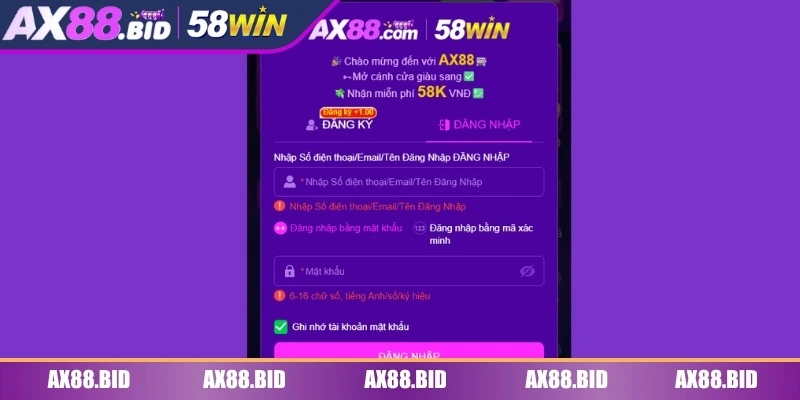 Đăng nhập AX88 chỉ 3 bước